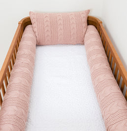 Kit Berço 5 Peças Dalia/Infinity Com Bordado - Rosa