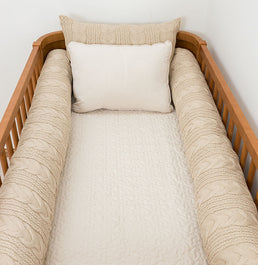 Kit Berço 5 Peças Dalia/Infinity e Xadrez - Bege 