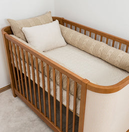 Kit Berço 5 Peças Dalia/Infinity e Xadrez - Bege 