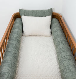 Kit Berço 5 Peças Dalia/Infinity e Xadrez - Verde Malva