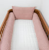 Kit Berço 5 Peças Colméia Quadradinho e Xadrez - Rosa
