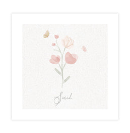 Quadro Infantil Flores Candy Personalizado - Quadrado