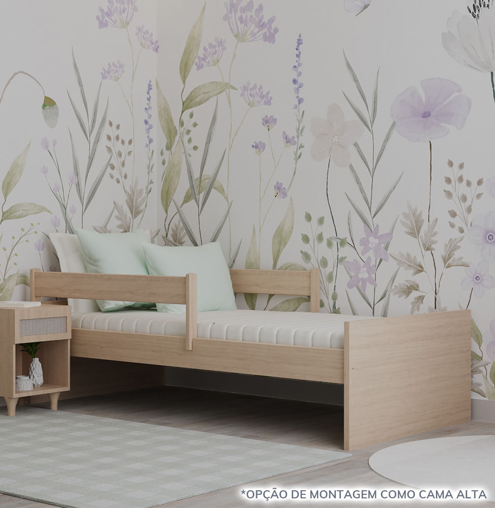 Cama Up 2 em 1 Montessoriana - Carvalho 