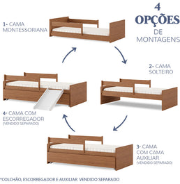 Cama Up 2 em 1 Montessoriana - Freijó