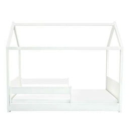 Cama Up 2 em 1 Com Casinha Montessoriana - Branco