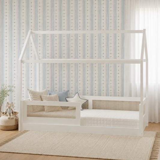 Cama Sofá Haus Nature Casinha com Palha 2 em 1 Montessoriana - Branco