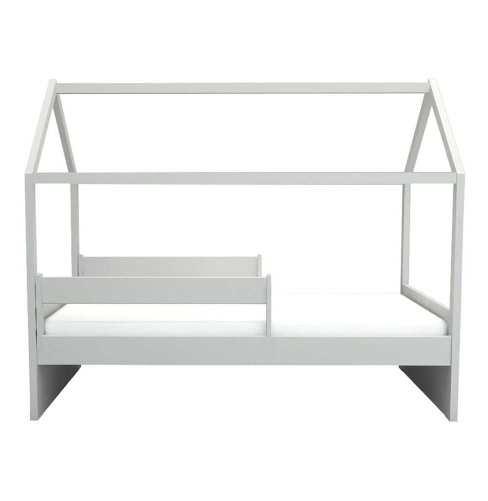 Cama Up 2 em 1 Com Casinha Montessoriana - Cinza Harbor