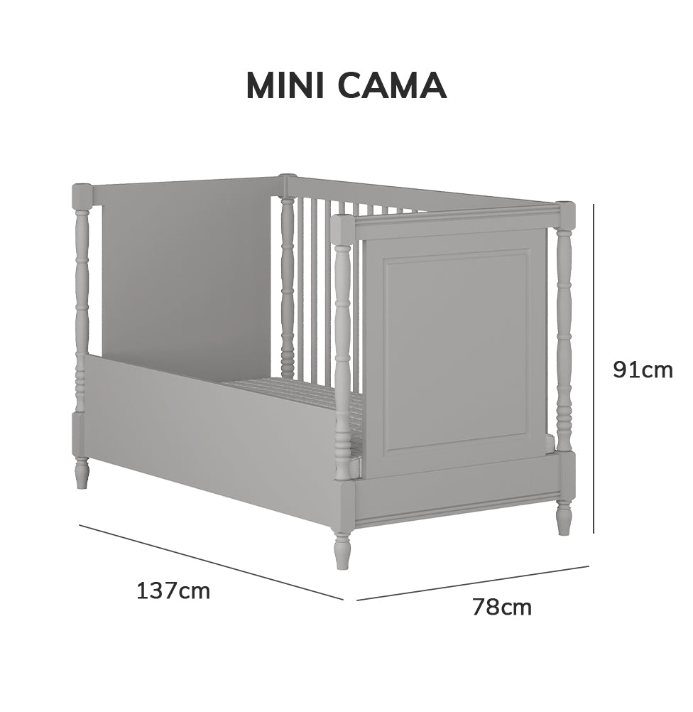 Berço Monet 3 em 1 - Greige