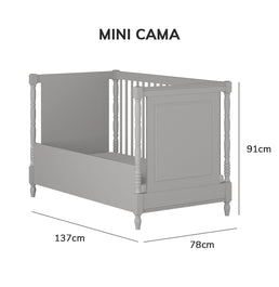 Berço Monet 3 em 1 - Greige