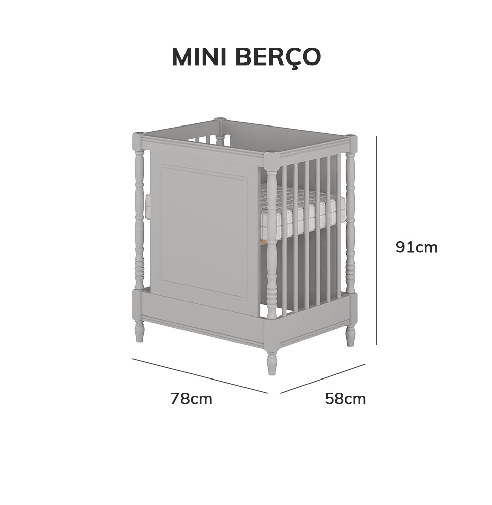 Berço Monet 3 em 1 - Greige