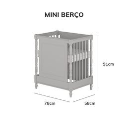 Berço Monet 3 em 1 - Greige