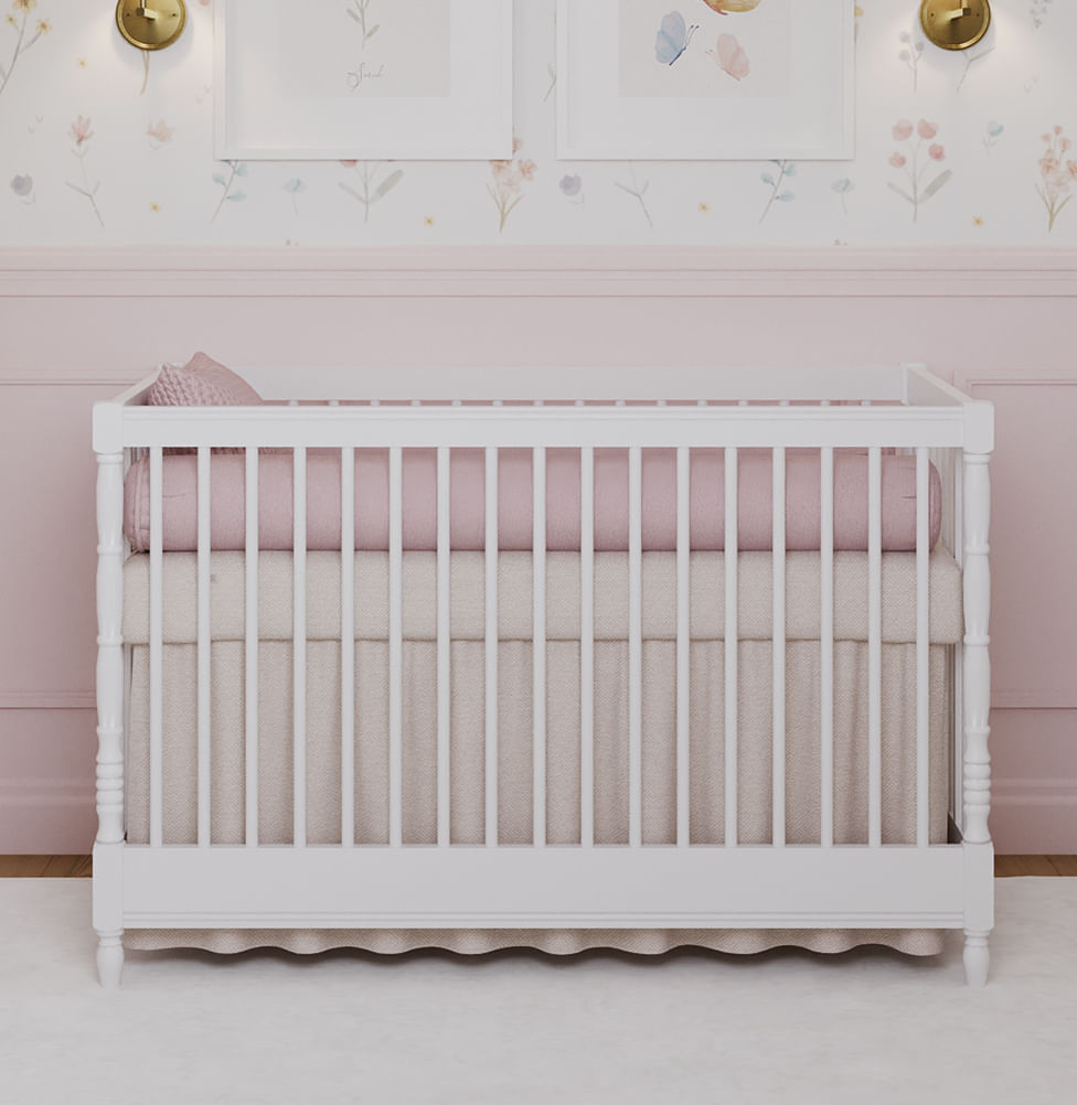 Berço Monet 3 em 1 Palitado - Branco