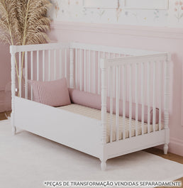 Berço Monet 3 em 1 Palitado - Branco