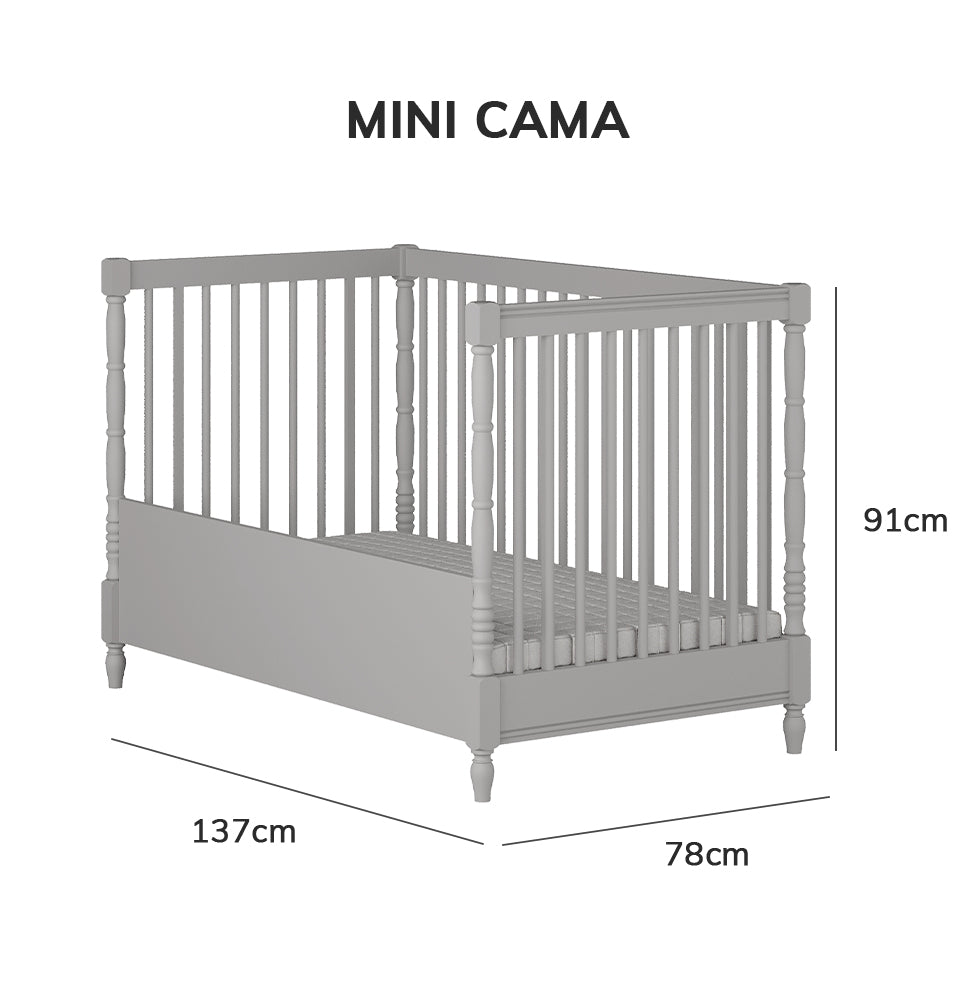 Berço Monet 3 em 1 Palitado - Greige