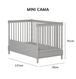 Berço Monet 3 em 1 Palitado - Greige