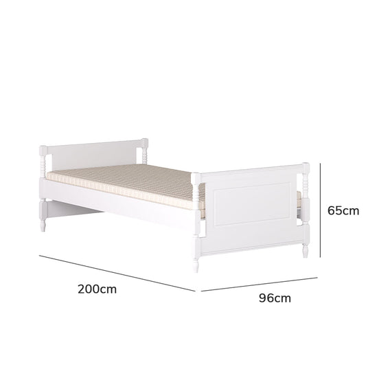 Cama Solteiro Monet - Branco