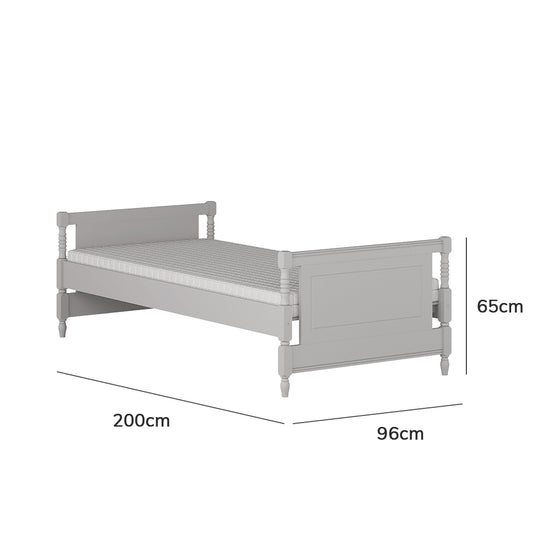 Cama Solteiro Monet - Greige