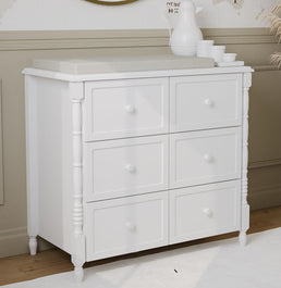 Cômoda de Bebê Monet 6 Gavetas 100cm - Branco