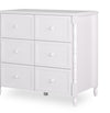 Cômoda de Bebê Monet 6 Gavetas 100cm - Branco