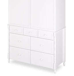 Cômoda de Bebê Monet 7 Gavetas 130cm - Branco