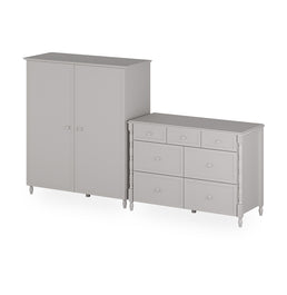 Cômoda de Bebê Monet 7 Gavetas 130cm - Greige