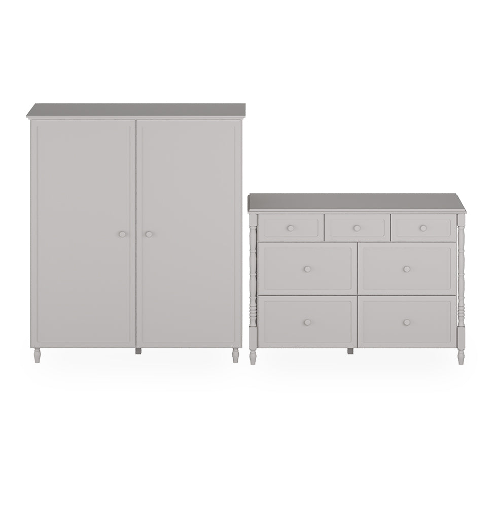 Cômoda de Bebê Monet 7 Gavetas 130cm - Greige