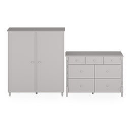 Cômoda de Bebê Monet 7 Gavetas 130cm - Greige