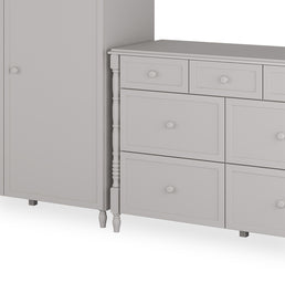 Cômoda de Bebê Monet 7 Gavetas 130cm - Greige