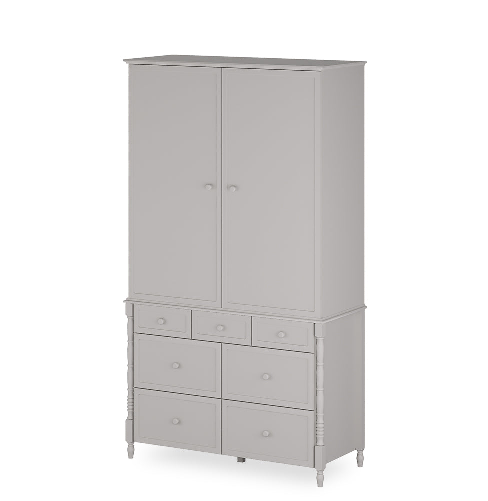 Cômoda de Bebê Monet 7 Gavetas 130cm - Greige