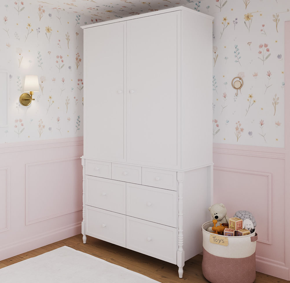 Guarda Roupa 2 em 1 Monet - Branco