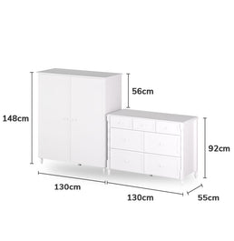 Guarda Roupa 2 em 1 Monet - Branco