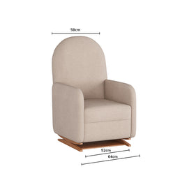 Poltrona de Amamentação Duna com Puff - Linho Bege