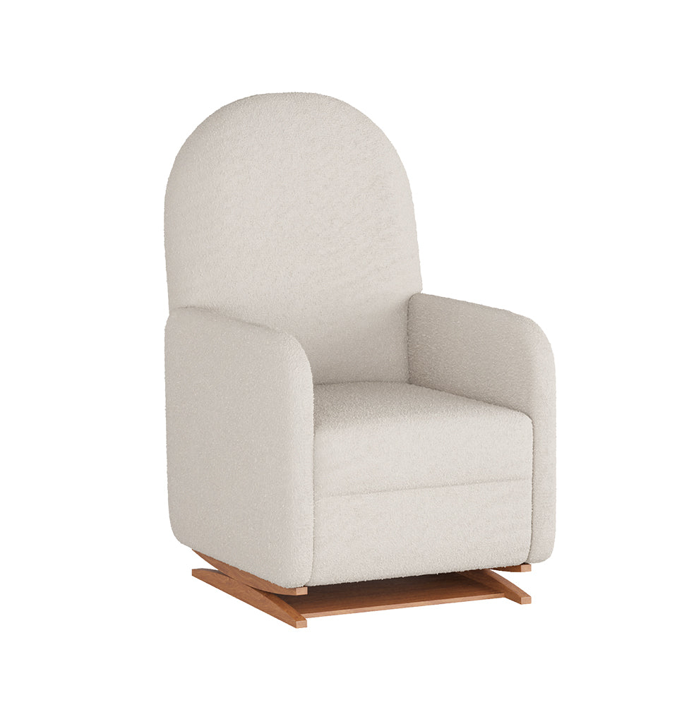 Poltrona de Amamentação Duna com Puff - Bouclê Cru