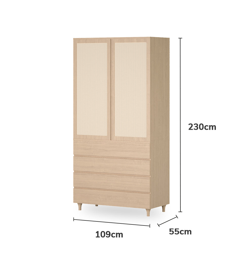 Guarda Roupa 2 em 1 Haus Nature - Carvalho