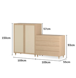 Guarda Roupa 2 em 1 Haus Nature - Carvalho