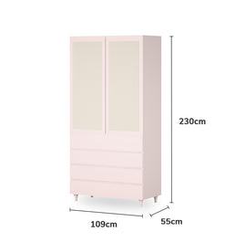 Guarda Roupa 2 em 1 Haus Nature - Rosa