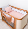 Kit Berço 5 Peças Quadradinho e Losango - Rosa Chá 