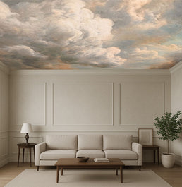 Papel de Parede Nuvens Realistas Azul - Mural