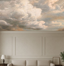 Papel de Parede Nuvens Realistas Azul - Mural