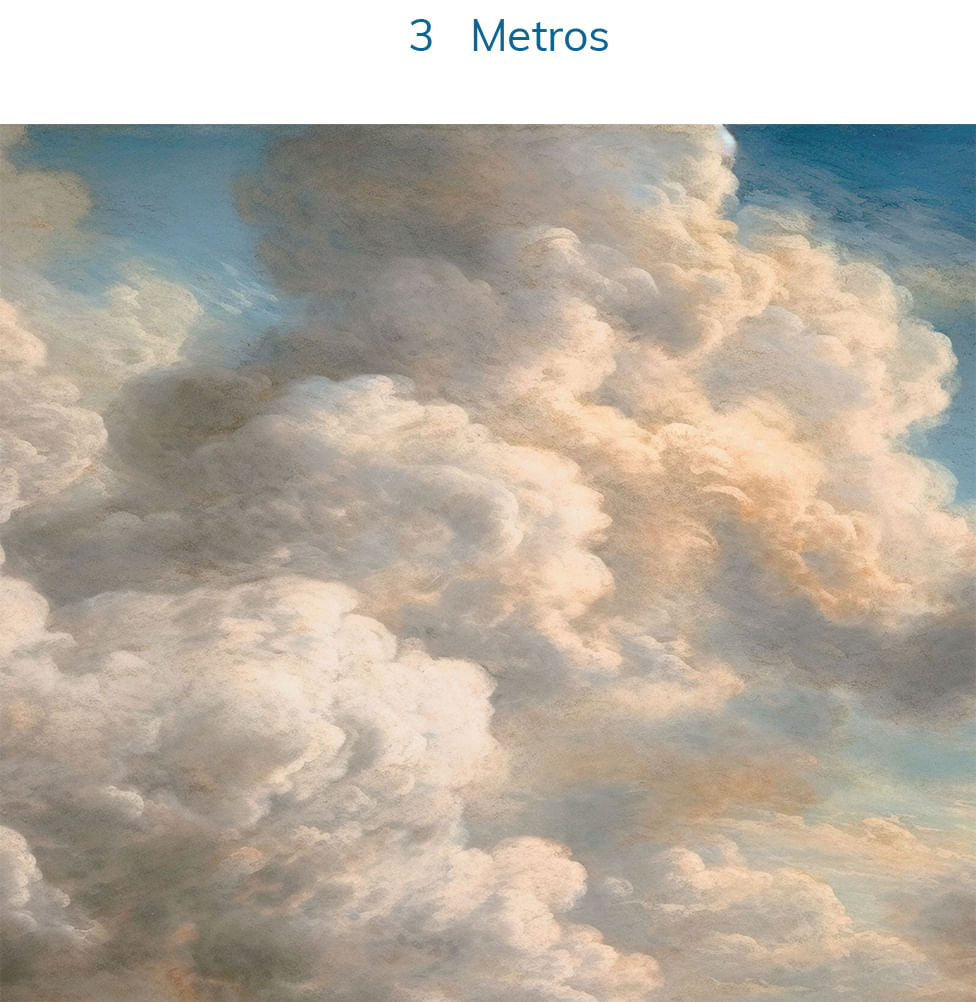 Papel de Parede Nuvens Realistas Azul - Mural