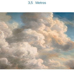 Papel de Parede Nuvens Realistas Azul - Mural