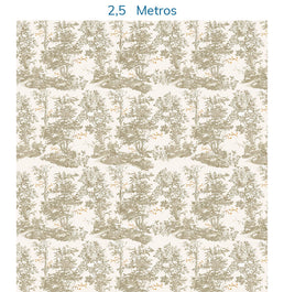 Papel de Parede Bosque Aquarela Bege - Mural