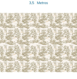 Papel de Parede Bosque Aquarela Bege - Mural