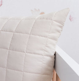 Capa de Almofada Quadradinho Bege 60x40