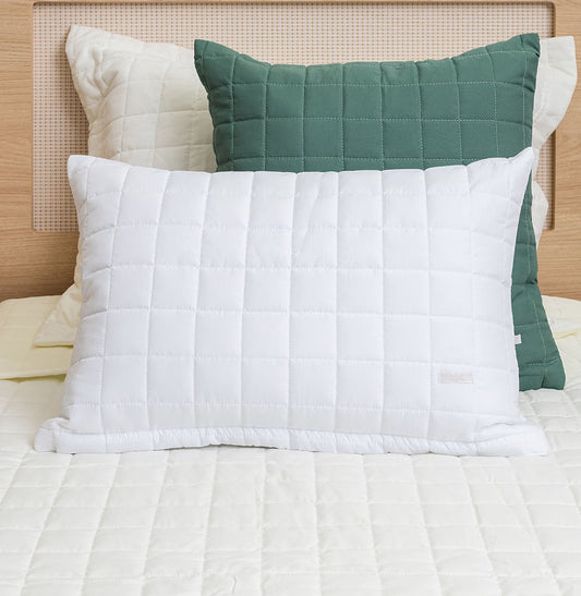 Capa de Almofada Quadradinho Branco 60x40
