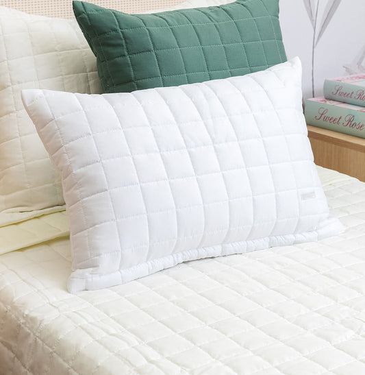 Capa de Almofada Quadradinho Branco 60x40