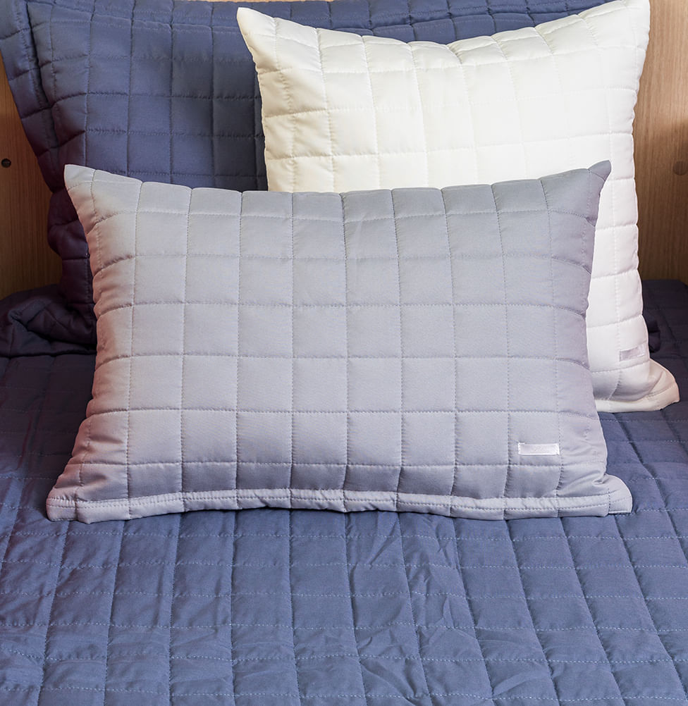 Capa de Almofada Quadradinho Cinza 60x40