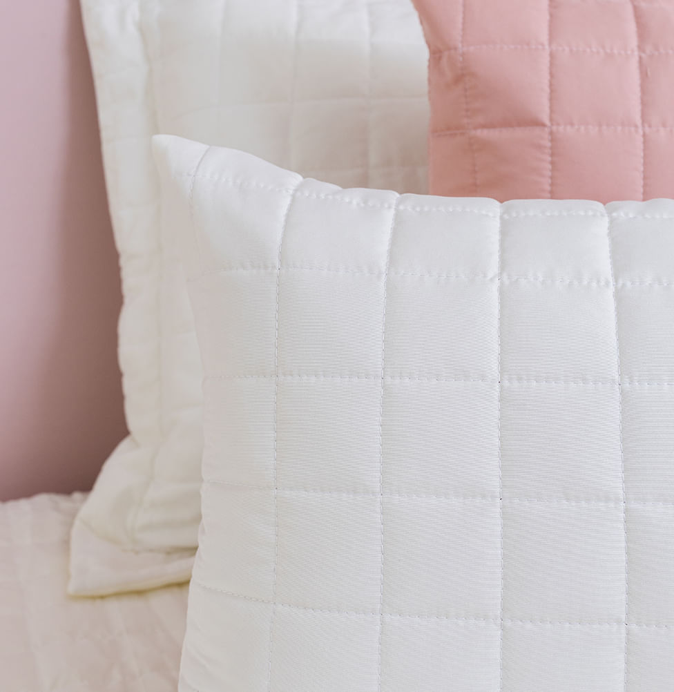 Capa de Almofada Quadradinho Cru 60x40