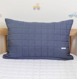 Capa de Almofada Quadradinho Azul Jeans 60x40