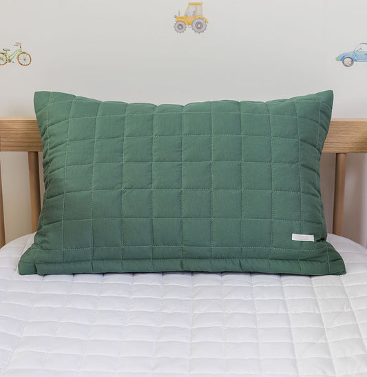 Capa de Almofada Quadradinho Verde Seco 60x40